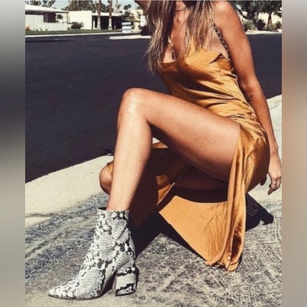 Alias Mae Ahara Snakeskin Booties